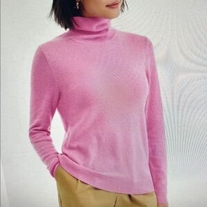 Charter Club Vibrant Pink Turtleneck Sweater